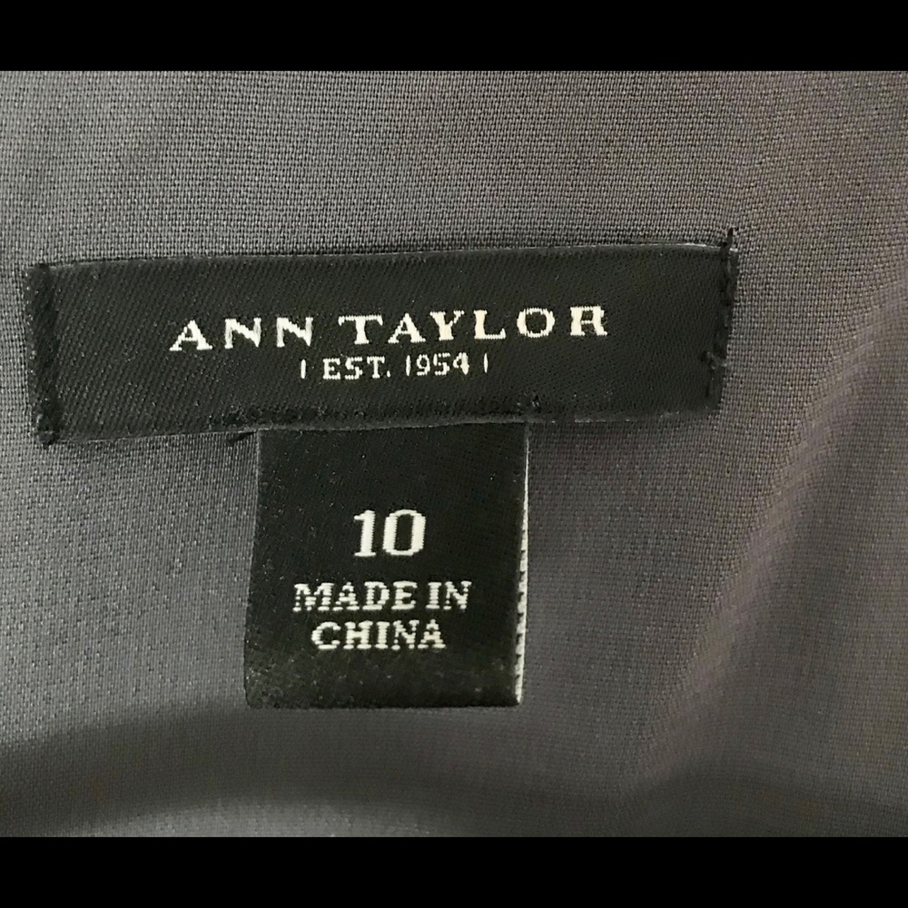 Ann Taylor silk dress, gray cheetah print - Picture 2 of 7